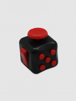 Juguete Cubo Dado Negro-Rojo